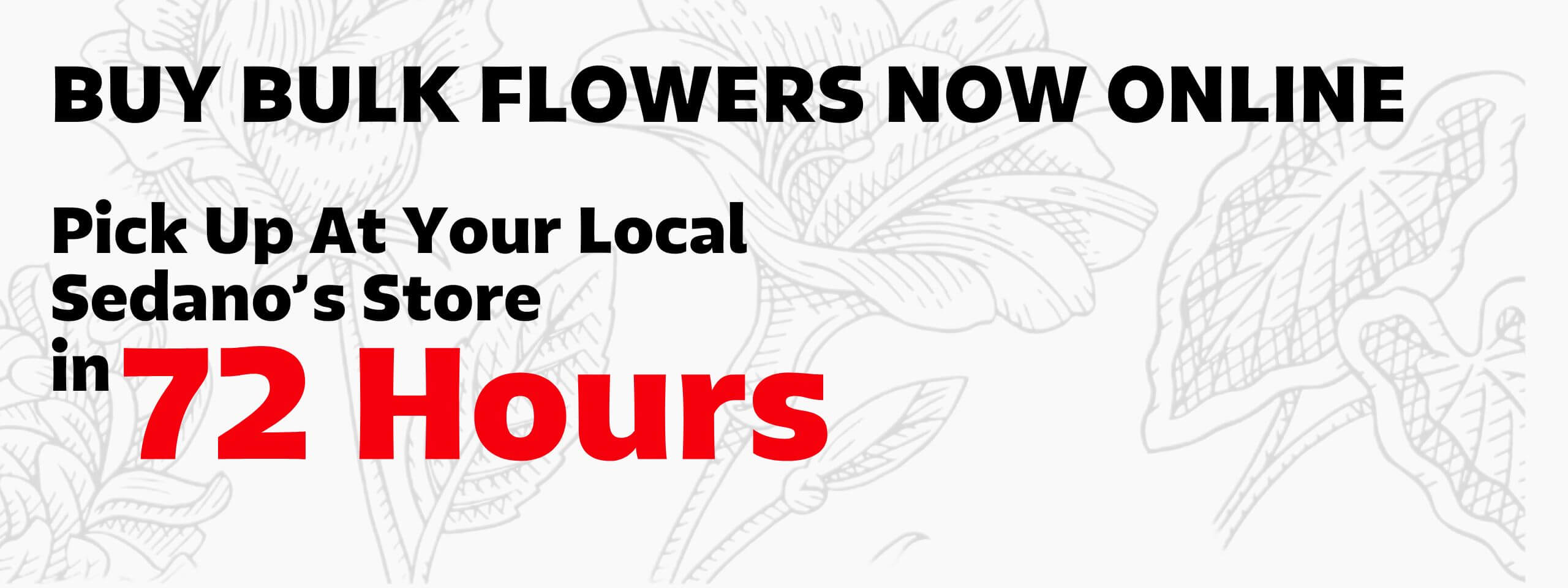 Buy Wholesale Flowers at Sedanos.com | Pick up at your local Sedano's Supermarket in 72 hours